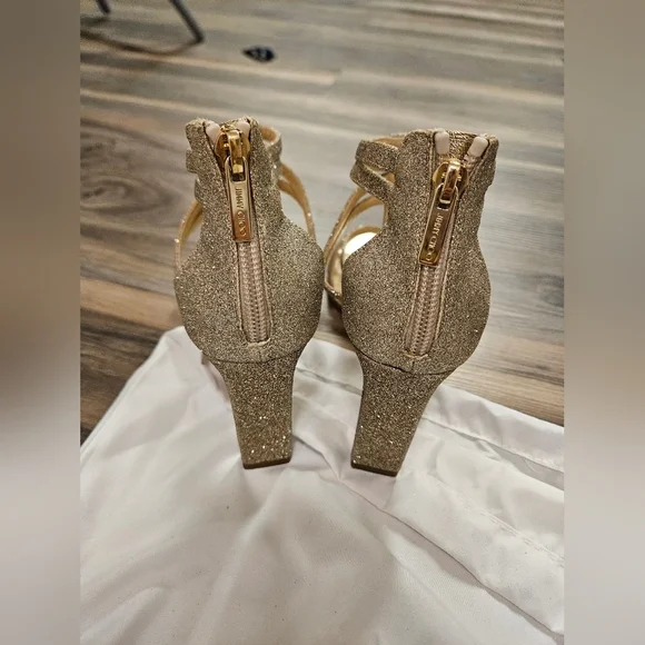 Jimmy Choo Selina 85 Dusty Glitter High Heel - Picture 8 of 13